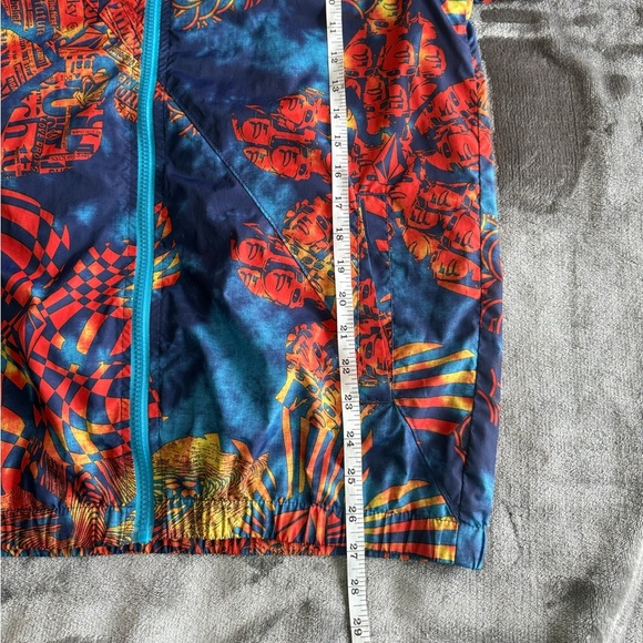 Volcom Forwarder Jacket Blue All Over Print Hoodie Mens Size S Skateboard Grunge - Picture 5 of 9